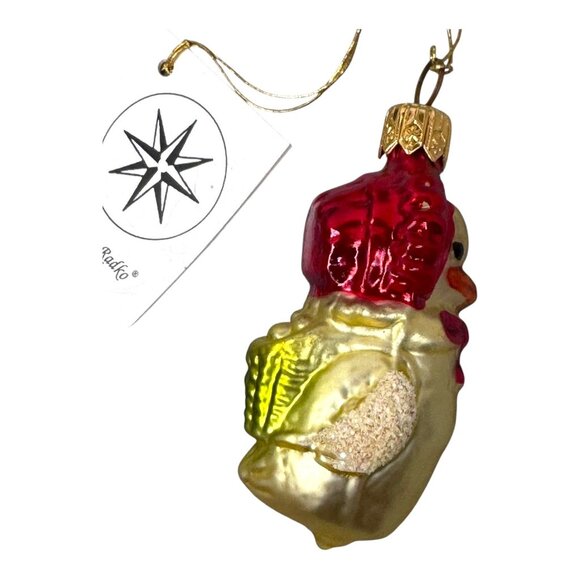 Christopher Radko Glass Chicken Little Baby Chick Farm Country Gift Ornament - Picture 5 of 6